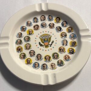 Presidential Portrait Ceramic Ashtray